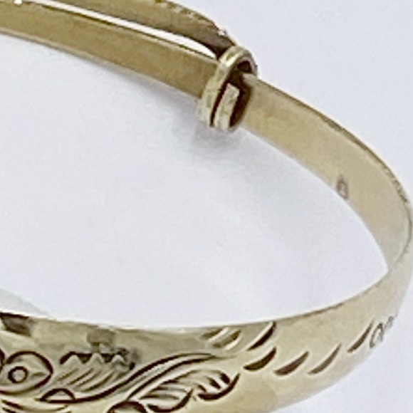 Vintage Sterling Vermeil Bangle Bracelet - Picture 4 of 8